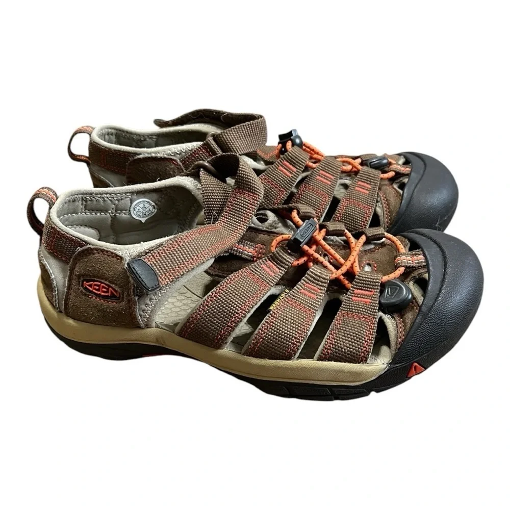 Keen Unisex-child Newport H2 Closed Heel Brown/Orange Size 5